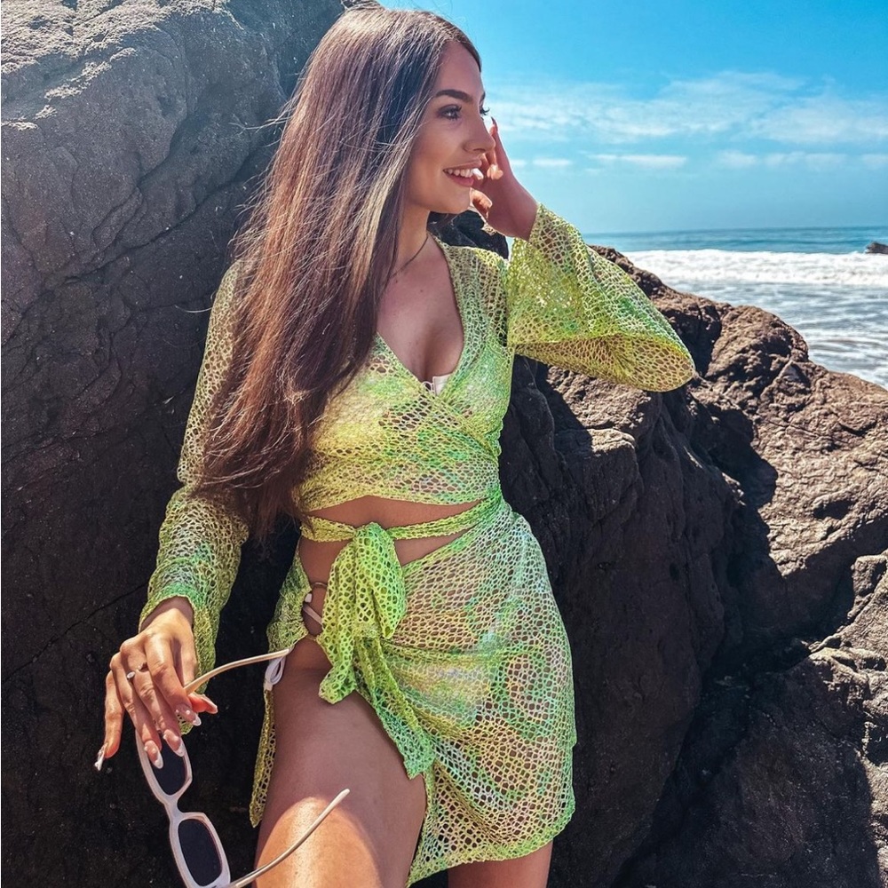 Green Swimsuit Cover Up